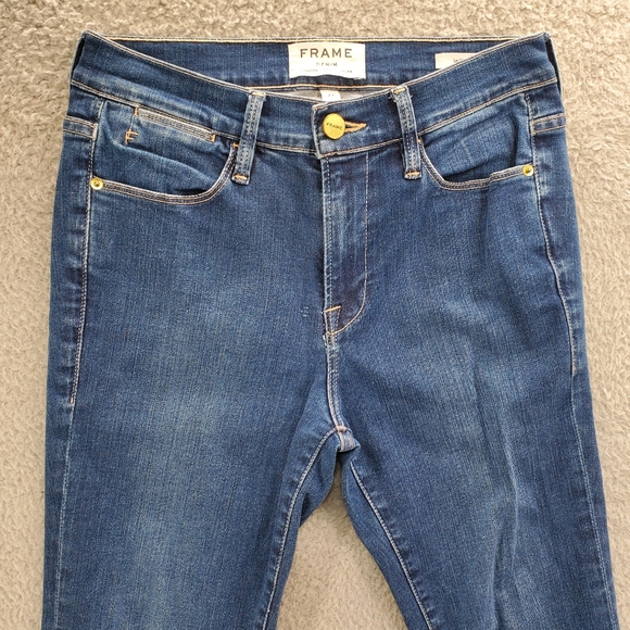 Frame Le High Flare Jeans Benedict Canyon Wash Womens Size 27 - Picture 2 of 13
